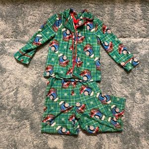 Thomas the Train Green Holiday Pajamas- Size 4T